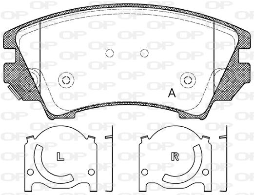 BPA1375.12 OPEN PARTS Комплект тормозных колодок, дисковый тормоз (фото 1)