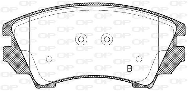 BPA1375.12 OPEN PARTS Комплект тормозных колодок, дисковый тормоз (фото 2)