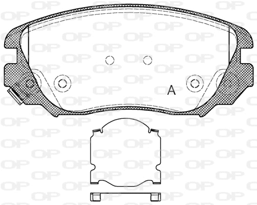 BPA1385.02 OPEN PARTS Комплект тормозных колодок, дисковый тормоз (фото 1)