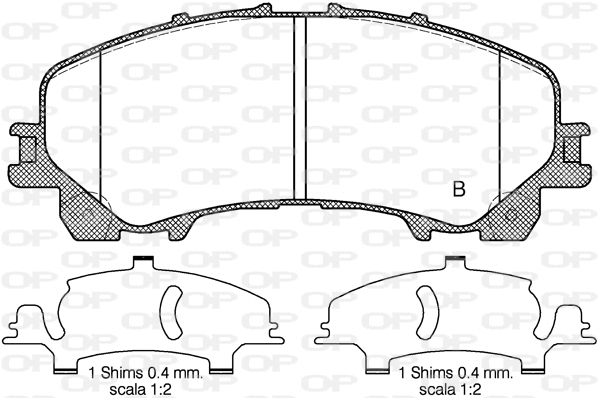 BPA1407.12 OPEN PARTS Комплект тормозных колодок, дисковый тормоз (фото 2)