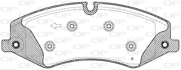 BPA1409.10 OPEN PARTS Комплект тормозных колодок, дисковый тормоз (фото 1)
