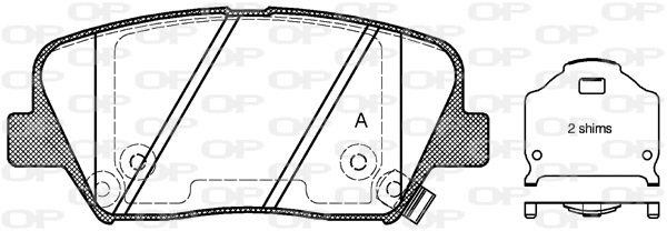 BPA1412.02 OPEN PARTS Комплект тормозных колодок, дисковый тормоз (фото 1)