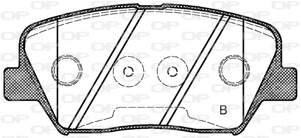 BPA1412.02 OPEN PARTS Комплект тормозных колодок, дисковый тормоз (фото 2)