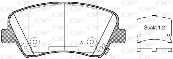 BPA1412.32 OPEN PARTS Комплект тормозных колодок, дисковый тормоз (фото 1)