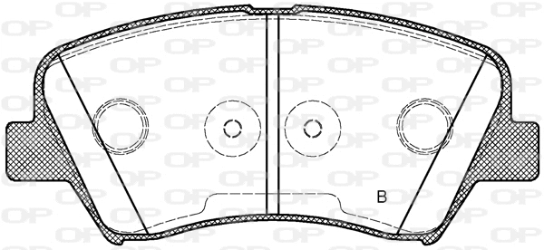 BPA1412.32 OPEN PARTS Комплект тормозных колодок, дисковый тормоз (фото 2)