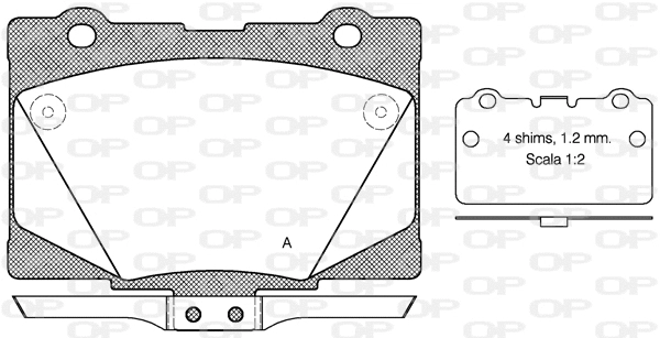 BPA1422.02 OPEN PARTS Комплект тормозных колодок, дисковый тормоз (фото 1)