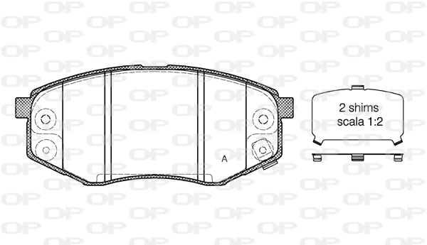 BPA1426.02 OPEN PARTS Комплект тормозных колодок, дисковый тормоз (фото 1)