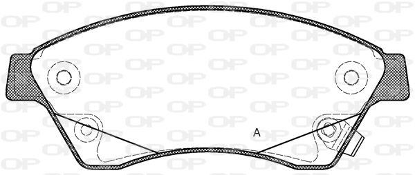 BPA1431.12 OPEN PARTS Комплект тормозных колодок, дисковый тормоз (фото 1)