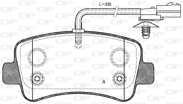 BPA1439.01 OPEN PARTS Комплект тормозных колодок, дисковый тормоз (фото 1)