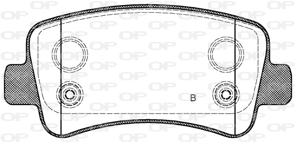 BPA1439.01 OPEN PARTS Комплект тормозных колодок, дисковый тормоз (фото 2)