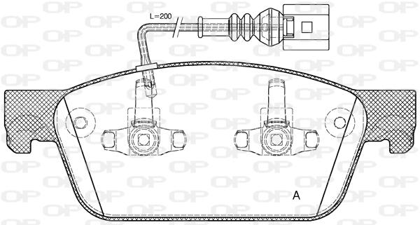 BPA1440.01 OPEN PARTS Комплект тормозных колодок, дисковый тормоз (фото 1)