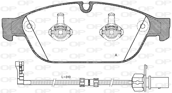 BPA1441.12 OPEN PARTS Комплект тормозных колодок, дисковый тормоз (фото 1)