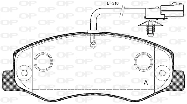 BPA1442.01 OPEN PARTS Комплект тормозных колодок, дисковый тормоз (фото 1)