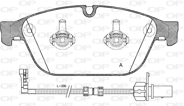 BPA1443.02 OPEN PARTS Комплект тормозных колодок, дисковый тормоз (фото 1)