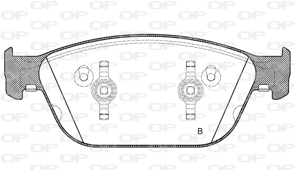 BPA1443.02 OPEN PARTS Комплект тормозных колодок, дисковый тормоз (фото 2)