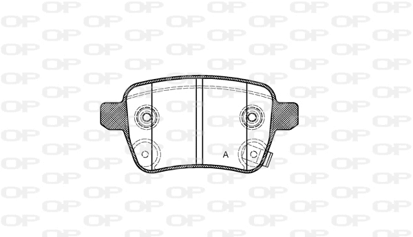 BPA1450.12 OPEN PARTS Комплект тормозных колодок, дисковый тормоз (фото 1)