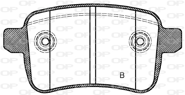 BPA1450.12 OPEN PARTS Комплект тормозных колодок, дисковый тормоз (фото 2)