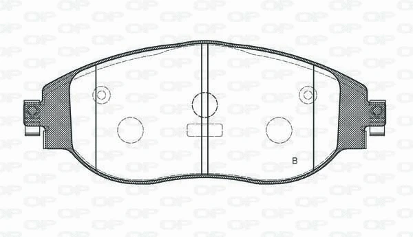 BPA1470.00 OPEN PARTS Комплект тормозных колодок, дисковый тормоз (фото 2)