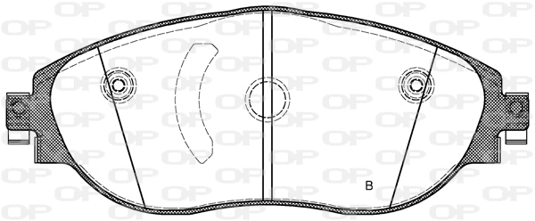 BPA1470.01 OPEN PARTS Комплект тормозных колодок, дисковый тормоз (фото 2)