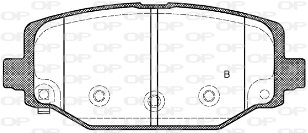 BPA1483.04 OPEN PARTS Комплект тормозных колодок, дисковый тормоз (фото 2)