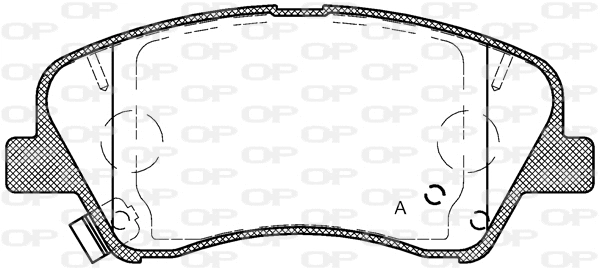 BPA1488.12 OPEN PARTS Комплект тормозных колодок, дисковый тормоз (фото 1)