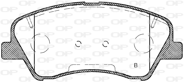 BPA1488.12 OPEN PARTS Комплект тормозных колодок, дисковый тормоз (фото 2)