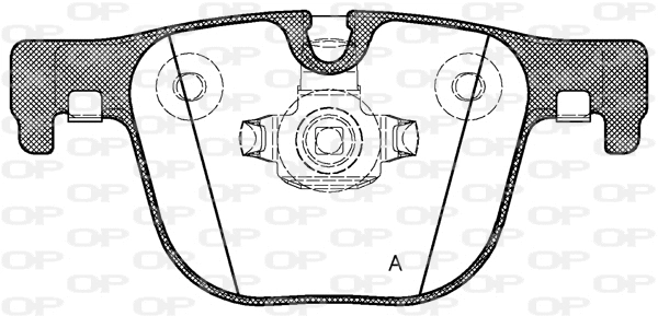 BPA1493.00 OPEN PARTS Комплект тормозных колодок, дисковый тормоз (фото 1)