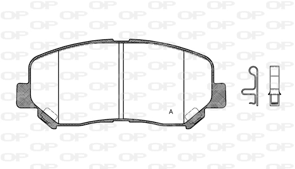 BPA1513.02 OPEN PARTS Комплект тормозных колодок, дисковый тормоз (фото 1)