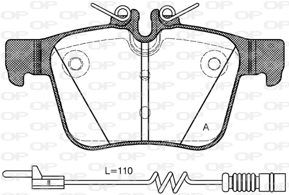 BPA1516.20 OPEN PARTS Комплект тормозных колодок, дисковый тормоз (фото 1)