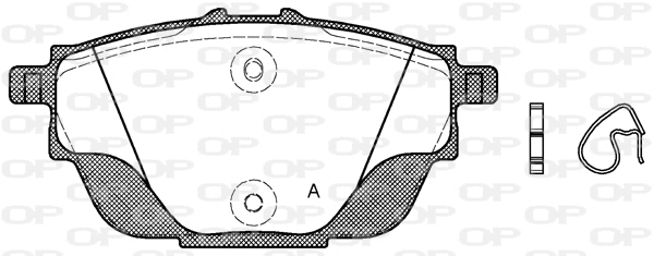 BPA1557.00 OPEN PARTS Комплект тормозных колодок, дисковый тормоз (фото 1)