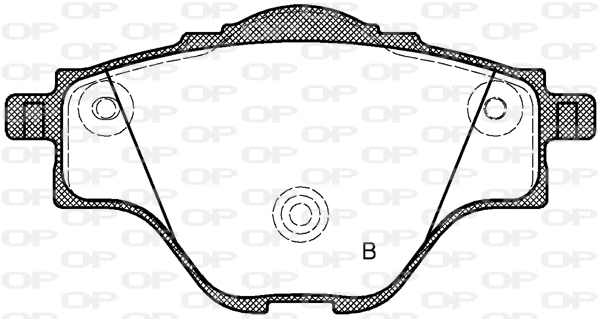 BPA1557.00 OPEN PARTS Комплект тормозных колодок, дисковый тормоз (фото 2)