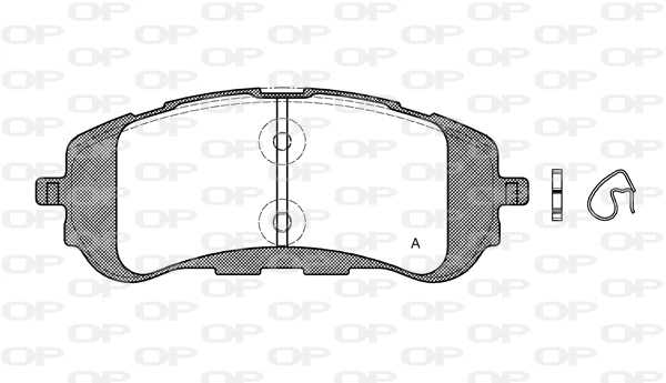 BPA1559.00 OPEN PARTS Комплект тормозных колодок, дисковый тормоз (фото 1)