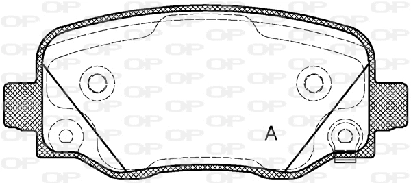 BPA1578.02 OPEN PARTS Комплект тормозных колодок, дисковый тормоз (фото 1)