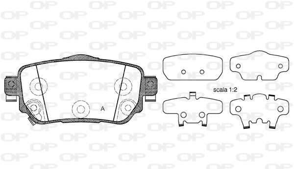 BPA1582.02 OPEN PARTS Комплект тормозных колодок, дисковый тормоз (фото 1)