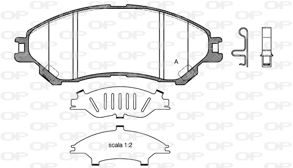 BPA1589.02 OPEN PARTS Комплект тормозных колодок, дисковый тормоз (фото 1)