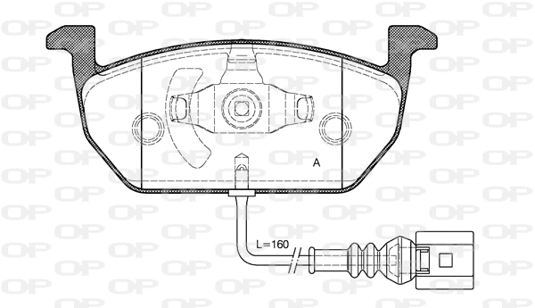 BPA1601.01 OPEN PARTS Комплект тормозных колодок, дисковый тормоз (фото 1)