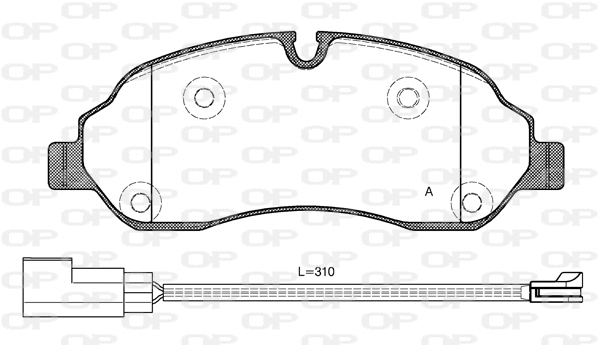 BPA1602.02 OPEN PARTS Комплект тормозных колодок, дисковый тормоз (фото 1)