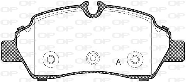 BPA1605.00 OPEN PARTS Комплект тормозных колодок, дисковый тормоз (фото 1)