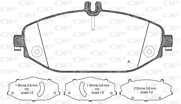 BPA1618.00 OPEN PARTS Комплект тормозных колодок, дисковый тормоз (фото 1)