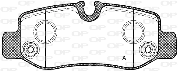 BPA1624.00 OPEN PARTS Комплект тормозных колодок, дисковый тормоз (фото 1)