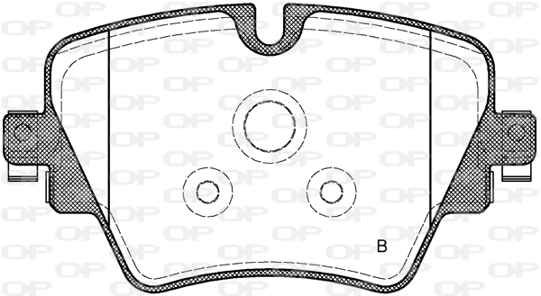 BPA1625.08 OPEN PARTS Комплект тормозных колодок, дисковый тормоз (фото 2)