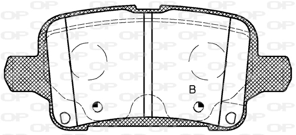 BPA1628.02 OPEN PARTS Комплект тормозных колодок, дисковый тормоз (фото 2)