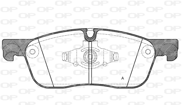 BPA1633.00 OPEN PARTS Комплект тормозных колодок, дисковый тормоз (фото 1)