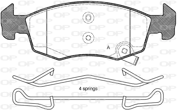 BPA1634.02 OPEN PARTS Комплект тормозных колодок, дисковый тормоз (фото 1)