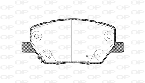 BPA1640.02 OPEN PARTS Комплект тормозных колодок, дисковый тормоз (фото 1)