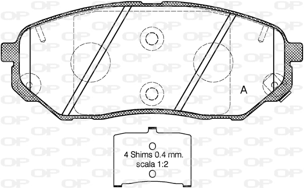 BPA1661.02 OPEN PARTS Комплект тормозных колодок, дисковый тормоз (фото 1)
