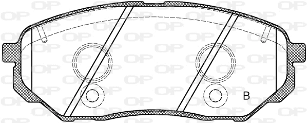 BPA1661.02 OPEN PARTS Комплект тормозных колодок, дисковый тормоз (фото 2)