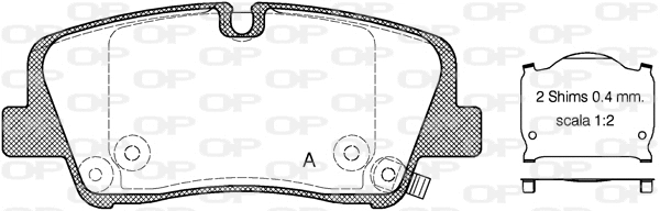 BPA1687.00 OPEN PARTS Комплект тормозных колодок, дисковый тормоз (фото 1)