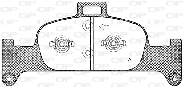 BPA1691.00 OPEN PARTS Комплект тормозных колодок, дисковый тормоз (фото 1)