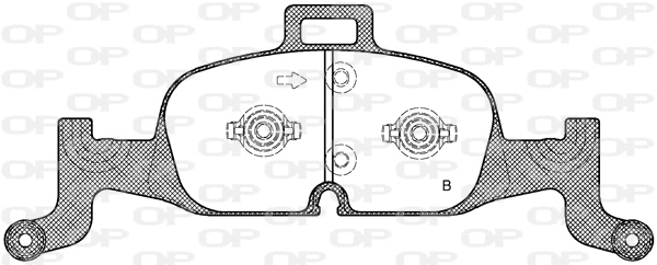 BPA1691.00 OPEN PARTS Комплект тормозных колодок, дисковый тормоз (фото 2)